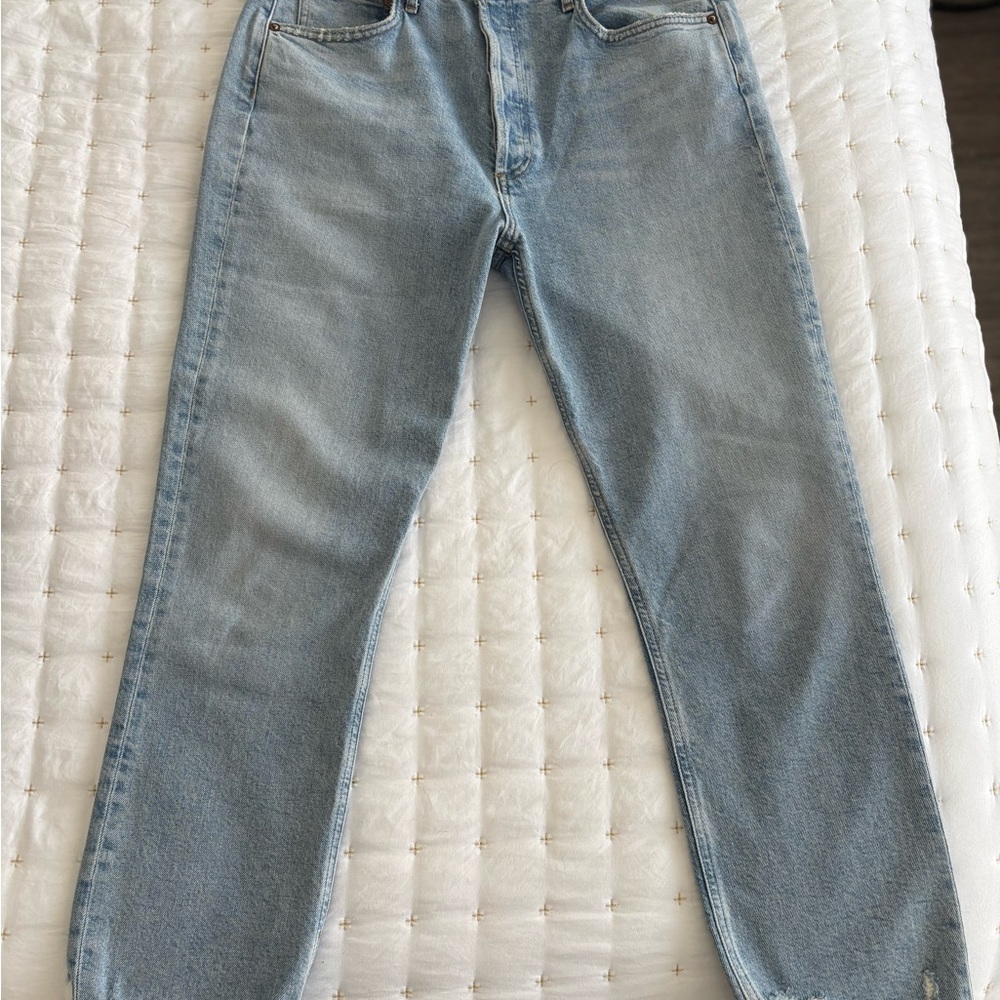 Agolde Women's Denim Relaxed Jeans in Light Blue